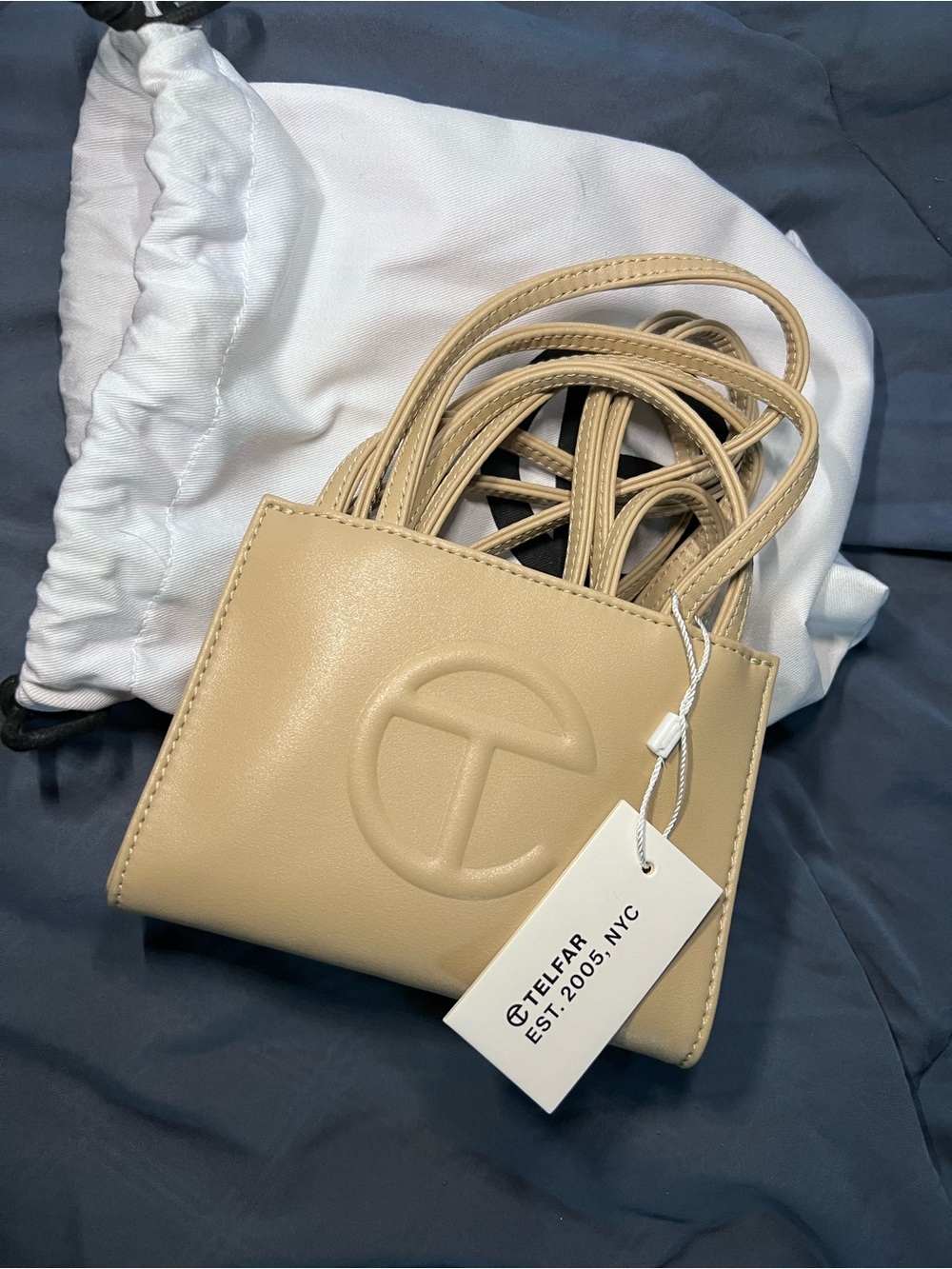 Telfar Small Cream Shopping Bag
